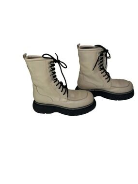 Topshop Ava BOOTS Platform Combat Leather size 9.5 $180